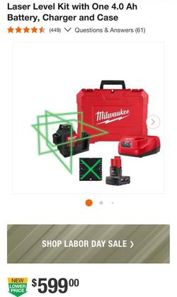 Milwaukee M12 three plane laser level kit