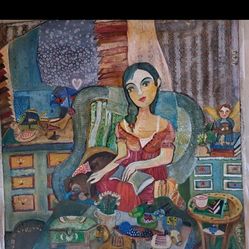 Mixta on cancas sandra dooley 120x120 cm titulo.Paz