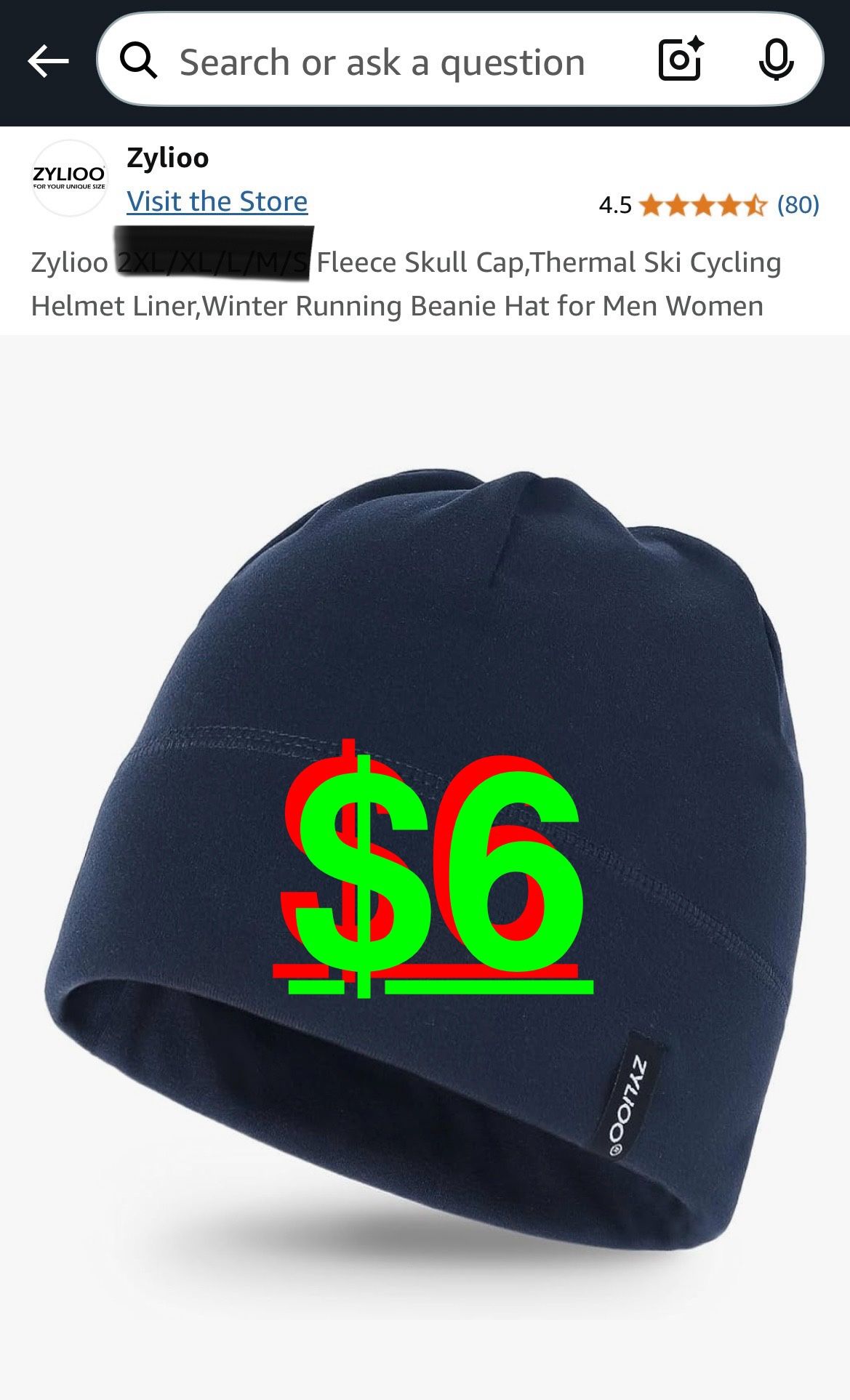 Zylioo - (M-L) Fleece Skull Cap,Thermal Ski Cycling Helmet Liner, Winter Running Beanie Hat for Men Women
