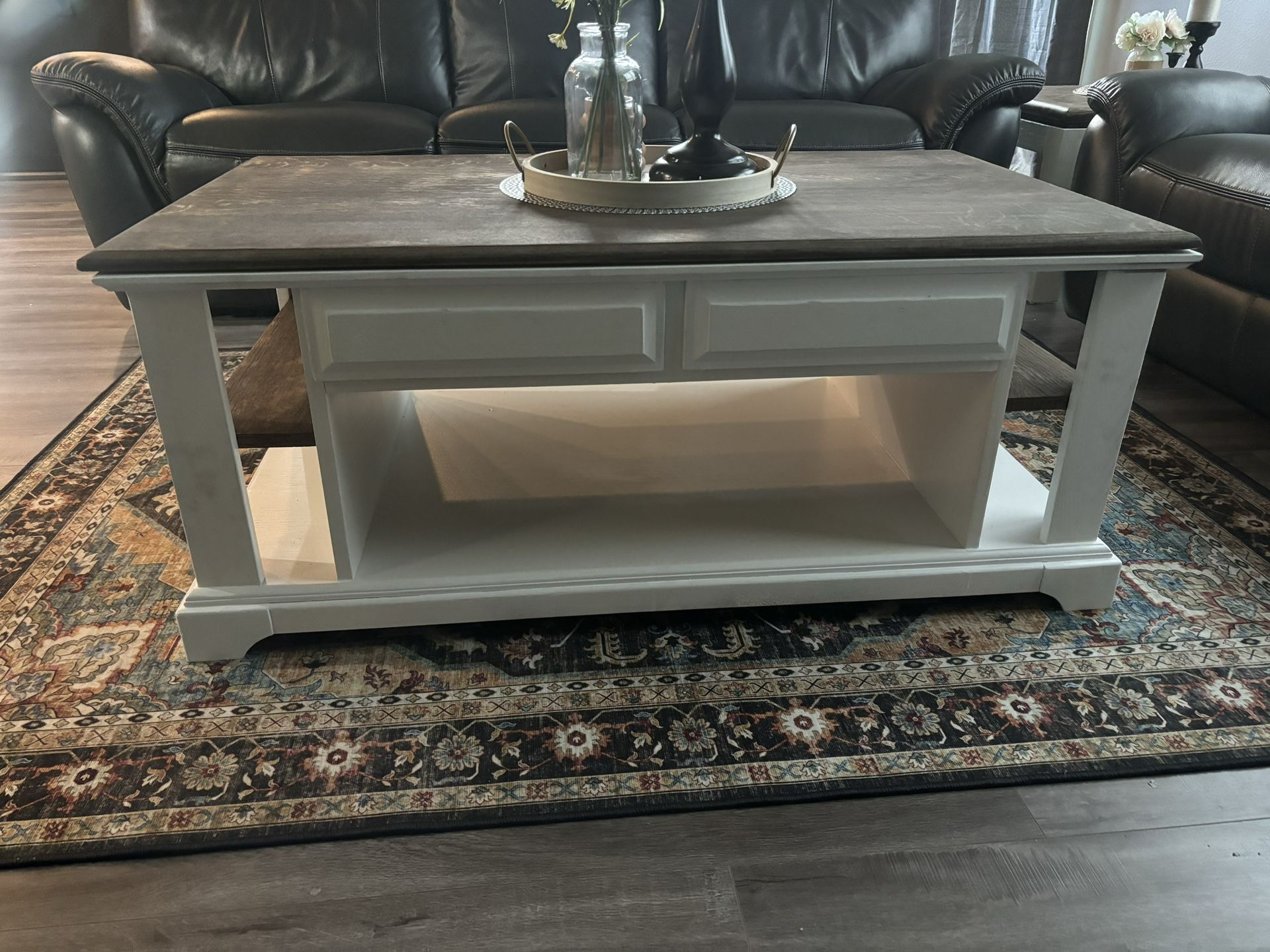 Lift Coffee Table With Shelves 