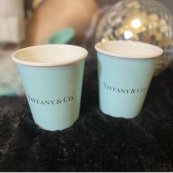 Tiffany Coffee Cups in Bone China, Set of Two