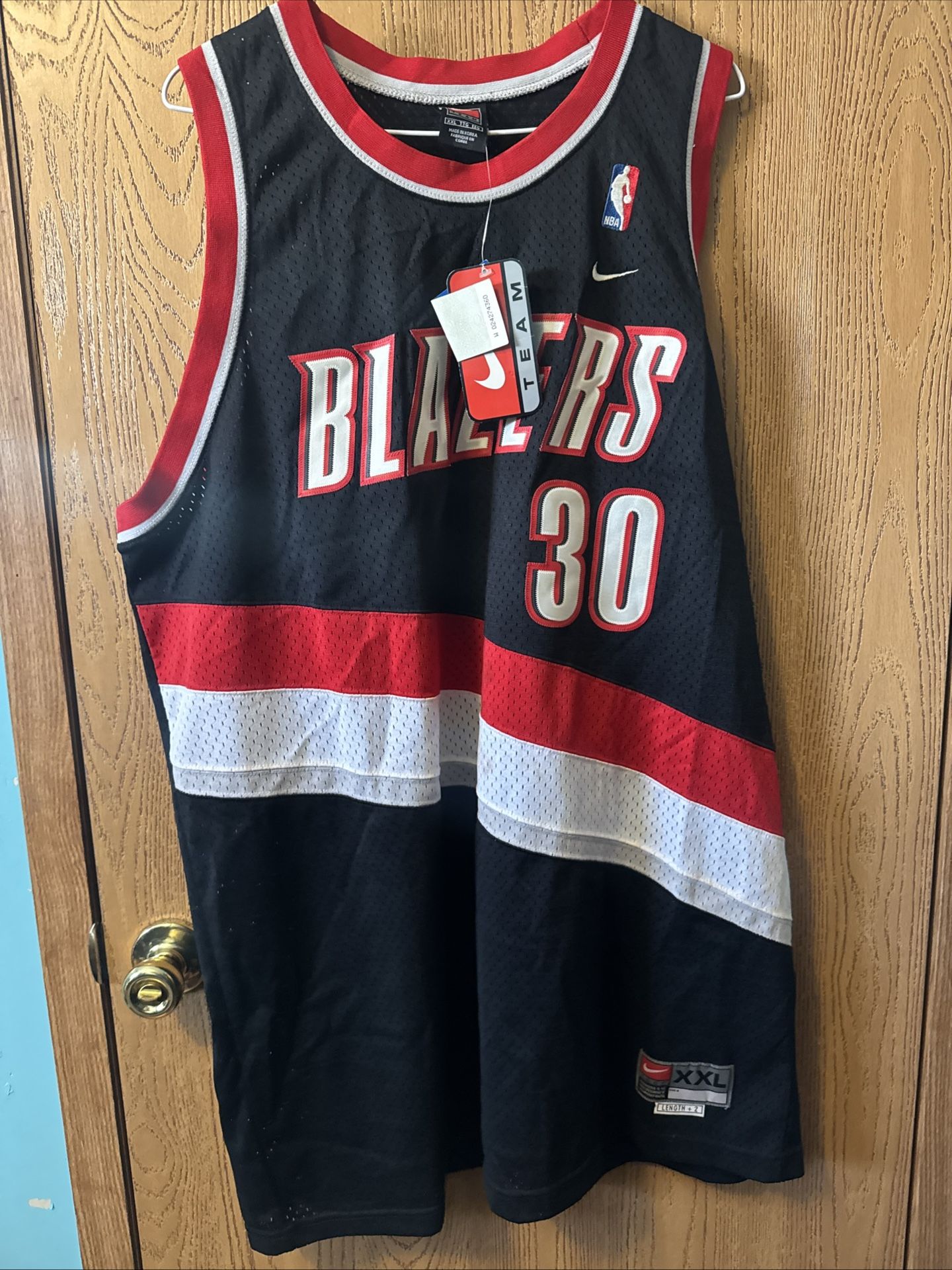 Nike Rasheed Wallace Portland Trail Blazers Jersey 2XL Black Sewn Vintage