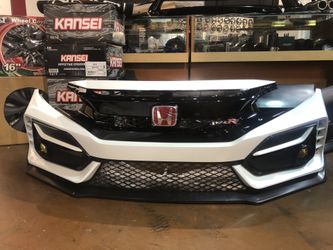 16-21 Honda Civic Conversion Front Bumper Painted White kit