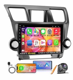 10.2” Car Stereo for Toyota Highlander 2008–2013 — CarPlay • Android Auto • 4G+64G • GPS • Backup  Camera