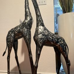 Metal Patchwork Giraffes 
