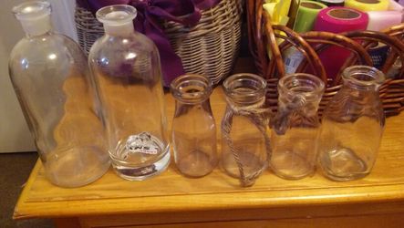 (6) Gorgeous Glass Jars!!