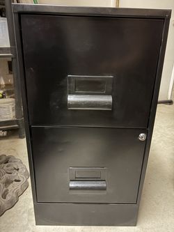 Two Drawer Metal Filing Cabinet