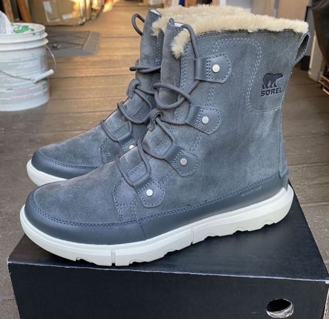 Sorel Women's Explorer II Joan Faux Fur Boot - Waterproof Suede Boots Size 11