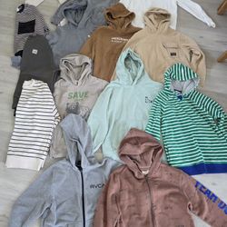 Boys Hoodies And Sweatshirts, Lot Of 14,  Size 10-12