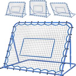 4.8x3.7FT Soccer Rebounder Net, Quick-Switch Angle Soccer Training for Control, Passing Practice, Easy Setup Rebounder Gifts & Equipment for Kids,Teen