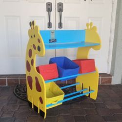 Giraffe Bookshelf And Toy Organizer 