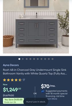 Single sink bathroom