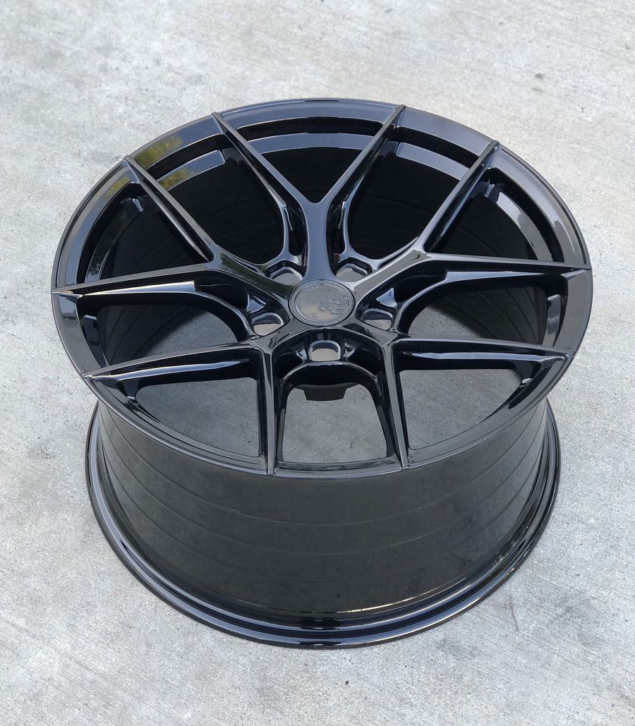 19/20" AVANT GARDE M580R BLACK 19X8.5 20X11 WHEELS RIMS FITS CHEVY CORVETTE C8