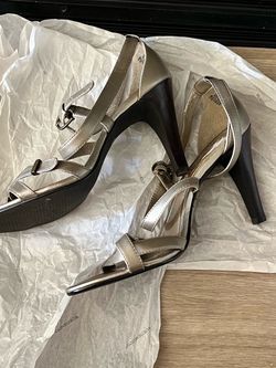 Worthington Gold Strappy Heeled Sandals