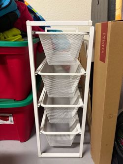 IKEA wire basket setup