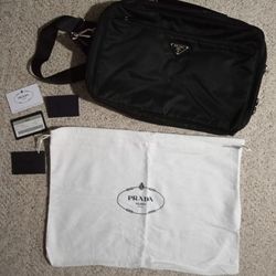 Authentic Prada Laptop Messenger Bag With Dust Bag And Documentation
