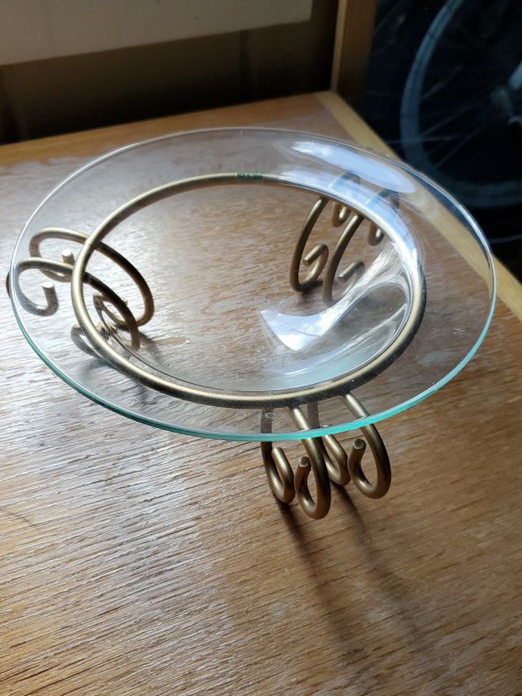 Glass & Metal Display Bowl