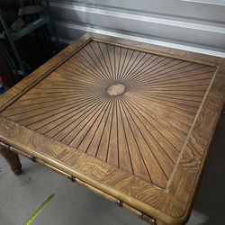 Wooden coffee table (comes with glass center)