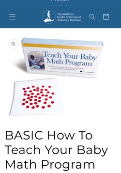 How to teach your baby math program