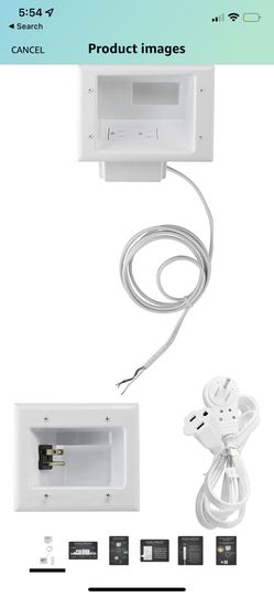 DataComm 50-6623-WH-KIT Flat Screen TV Cable Concealer Kit 