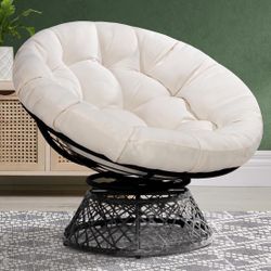 40-inch ergonomic wicker Papasan chair with soft and thick density fabric cushion BRAND NEW