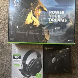 Xbox Series X 1 Elite Series 2 Controller 1 Standard Series X Co Troller And Turtle Beach Headset 