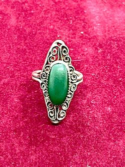 Sterling Green Turquoise Ring