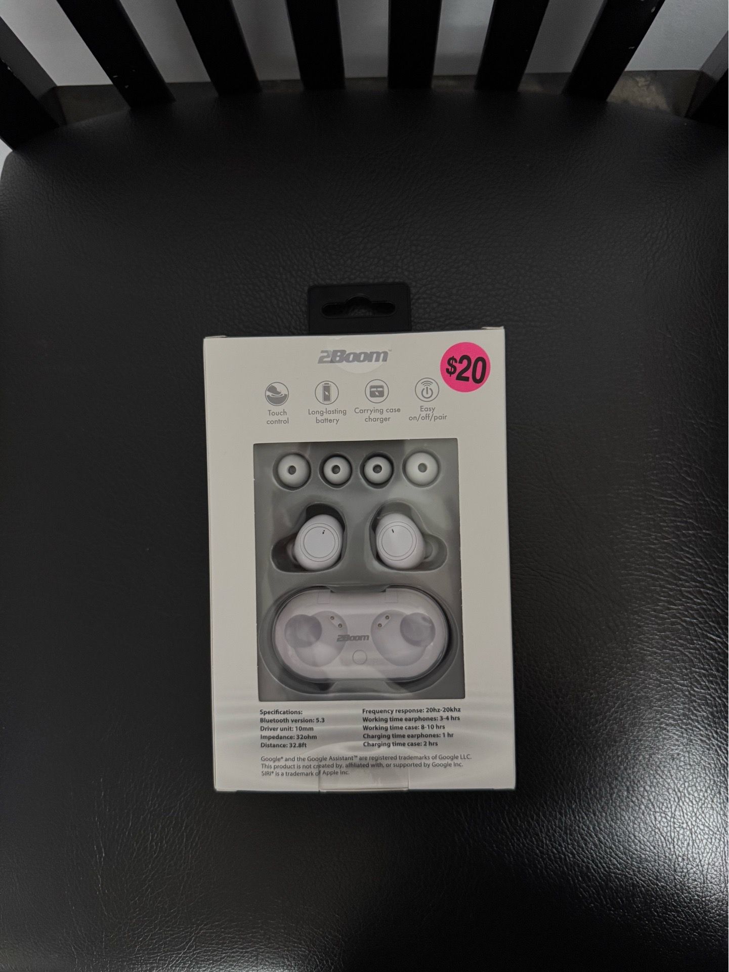 2Boom Wireless Earbuds w/ Charging Case $20