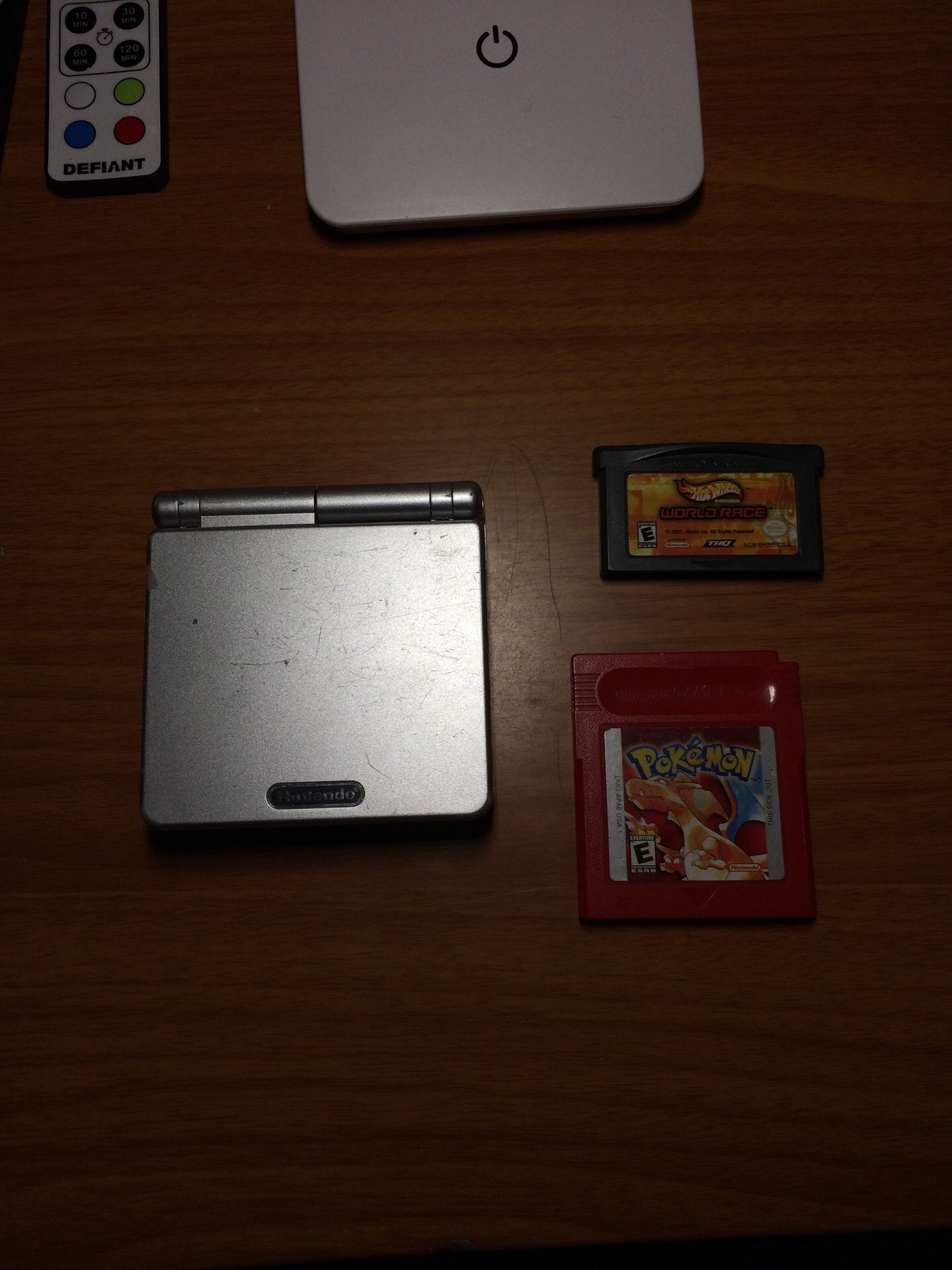 Nintendo game boy advance SP with games and charger