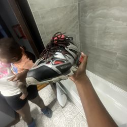 Balenciaga Track Silver And Red