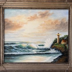 Lighthouse Oil Painting 