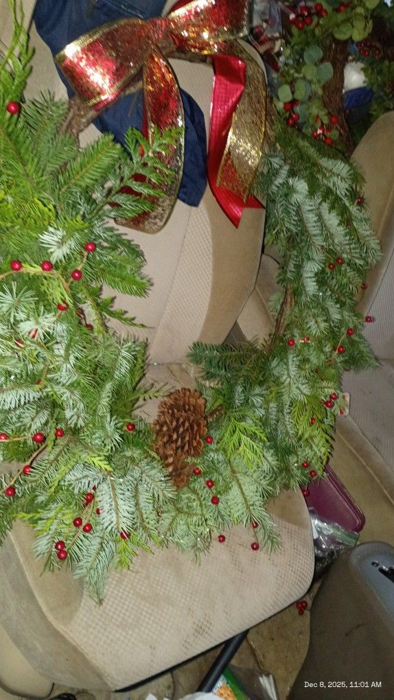 Completely Handmade Light Up Wreaths