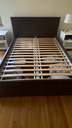 Full sized bed frame with storage