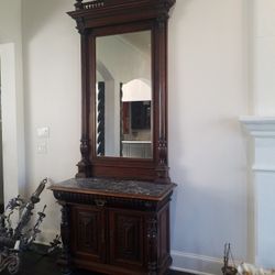 Antique Hallstand With Original Key