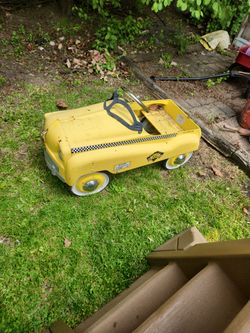taxi pedal car Full metal construction.