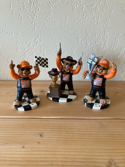 Tony Stewart #20 Home Depot NASCAR Bear Figurines Set of 3
