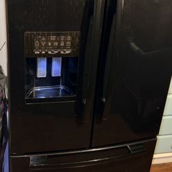Large Refrigerator And Microwave Stand $100