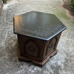 Small Hexagonal Table With Storage