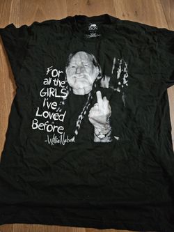 Willie NELSON MEN'S T SHIRT SIZE LARGE 
