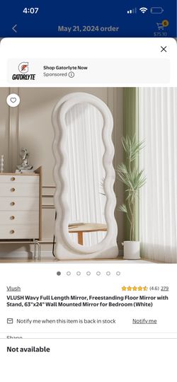 Wavy Full Length Mirror