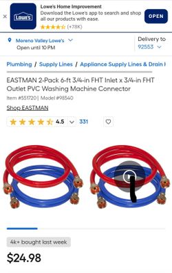 Hose 6ft Washing Machine 