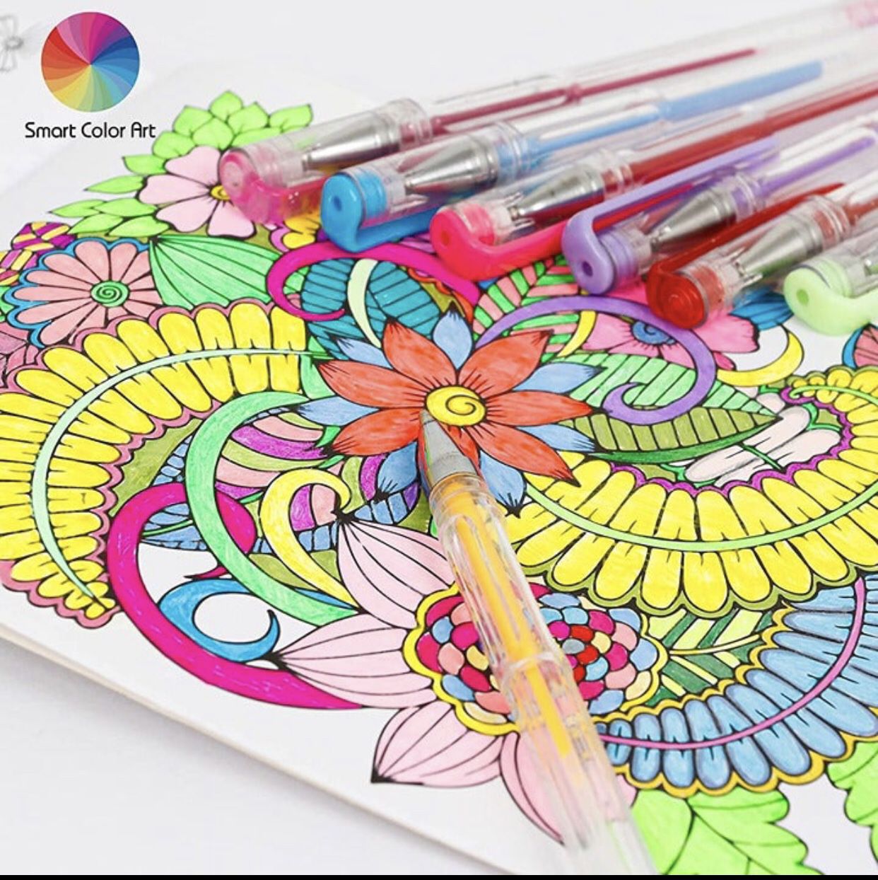 Color Art 140 Colors Gel Pens Set Gel Pen for Adult Coloring Books Drawing