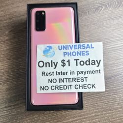 Samsung Galaxy S20 5G 128gb  Unlocked, FREE Smartwach/ Headphones. Pay $1 Today Rest in payments. NO CREDIT NEEDED FINANCING