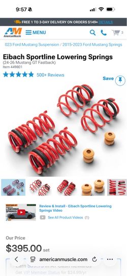 Mustang GT lowering springs