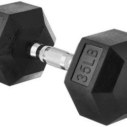 x 1  35lbs Power Systems Rubber Hex Dumbbell Single New