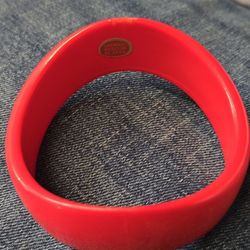 West Germany Made Early Bakelute Bangle Braclets  Pink And Red 