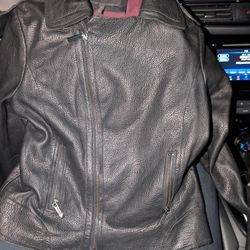 BCBGMAXAZEIA LEATHER COAT