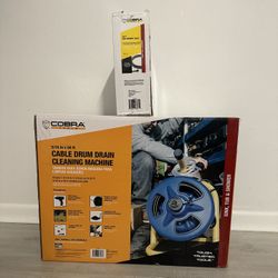 NEW Cobra Cable Drum Drain Cleaning Machine with Extra Replacement Cable