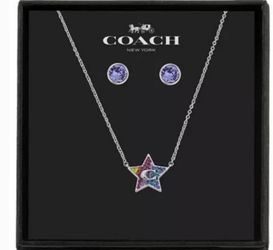 Coach Star Necklace And Earrings