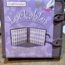 Craft Mates Bead Organizer, Locking Compartments, Clear Plastic Storage Containers for Buttons, Pins, Jewelry, Diamond Art and Craft Supplies